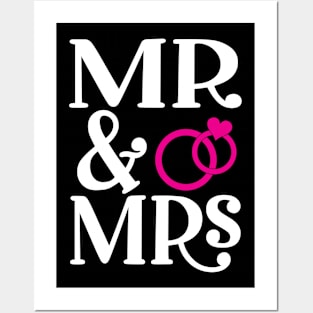 Mr and Mrs Wedding Posters and Art